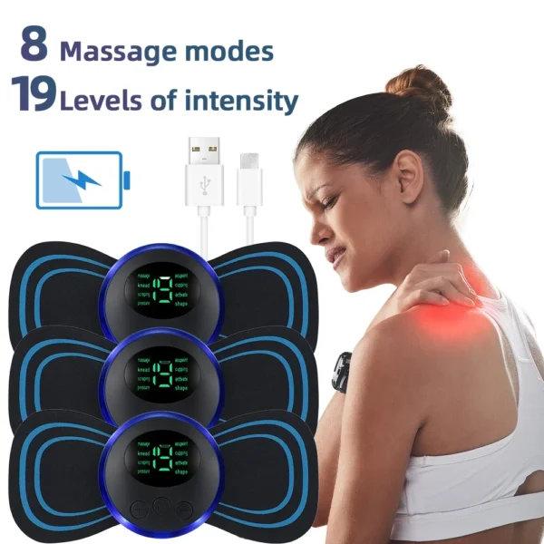 Joverisher Electric Neck Massager – EMS Pain Relief & Muscle Stimulator