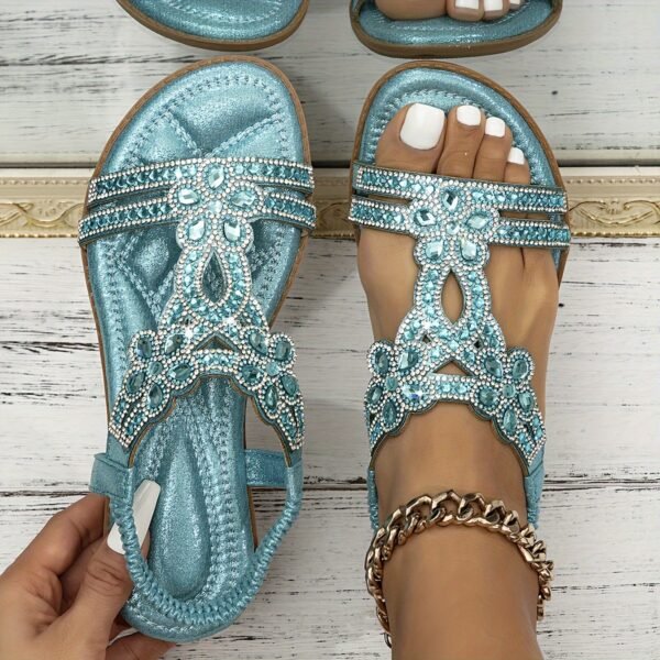 Shui Zuan Cool Sandals Women's 2023 New Plus Size Summer Slope With Fashion Lady Bohemian Fairy Wind With Skirt Shoes