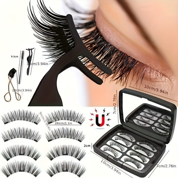Magnetic Eyelash Set – Glue-Free, Reusable, 3D Thick & Natural