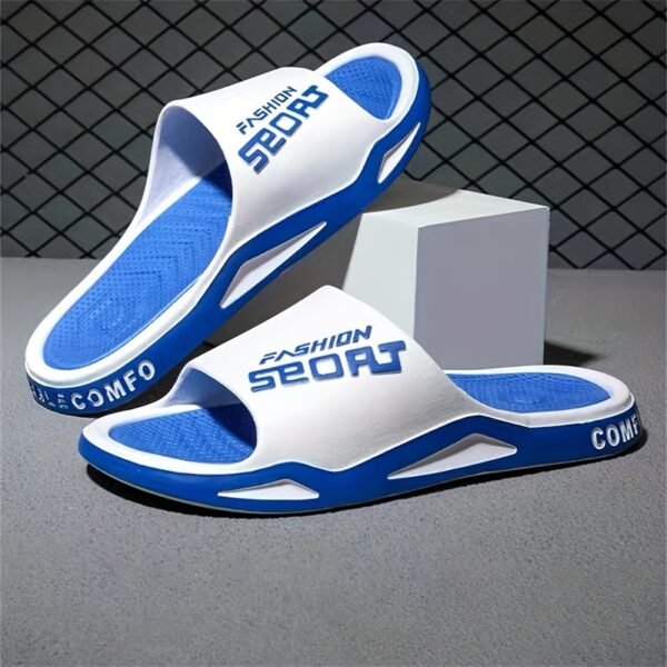 Men's Trendy Comfortable Open Toe PVC Slippers, Breathable Non-slip Slippers For Indoor Outdoor Beach Gym, All Seasons