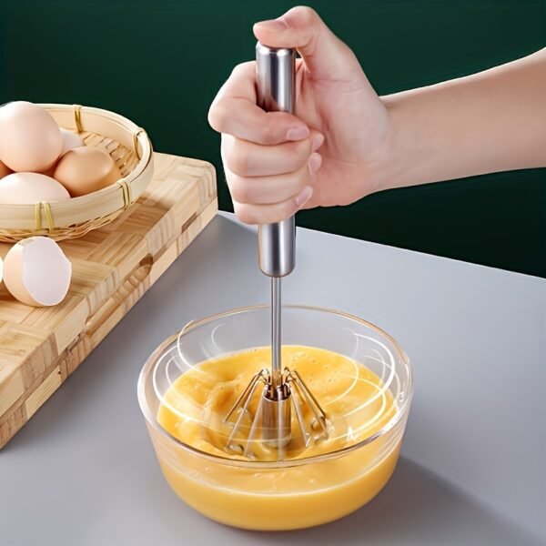 Stainless Steel Hand Mixer - Multi-Function Whisk, Milk Frother for Baking, Eggs, Cream - Essential Kitchen Gadget