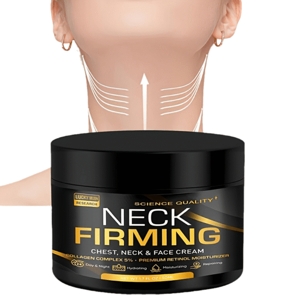 [Hydrating Firming Cream] 5% Complex Lucky Musn Neck, Chest & Face Firming Cream - Hyaluronic Acid, Collagen & Retinol, Hydrating Formula, Alcohol-Free, Moisturizing & Tightening for All Skin Types, 1.76fl.oz (50ml), Skincare Firming Cream | Elegant Packa