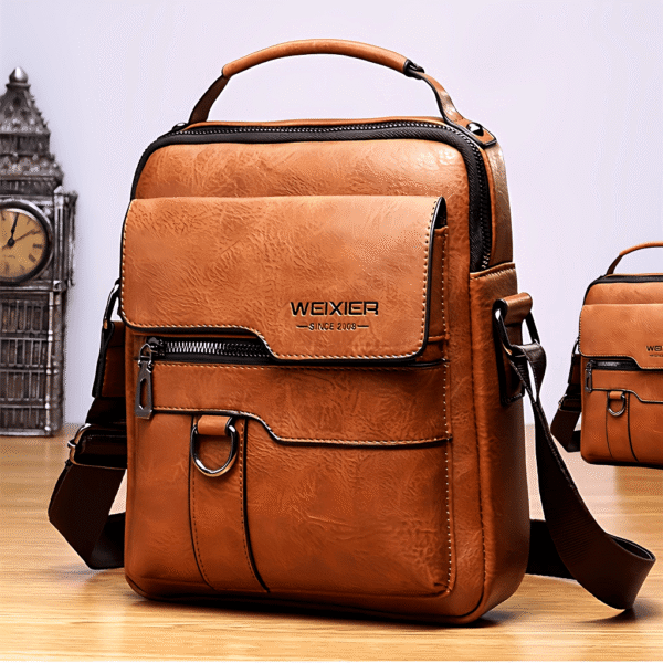 [Genuine Leather Crossbody Business Bag] Men's Genuine Leather Crossbody Bag Shoulder Bags Vintage Handbags Business Bag